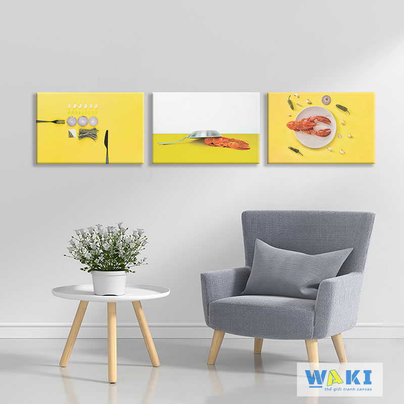 Bộ 3 tranh trang trí phòng ăn dành cho nhà bếp - W158