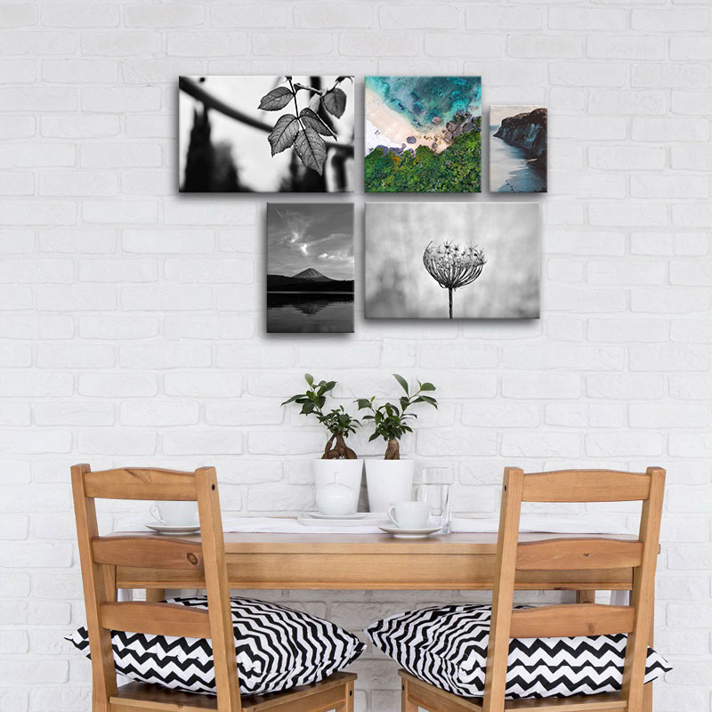 Bộ 5 tranh treo quán cà phê "Lặng Yên" W1292