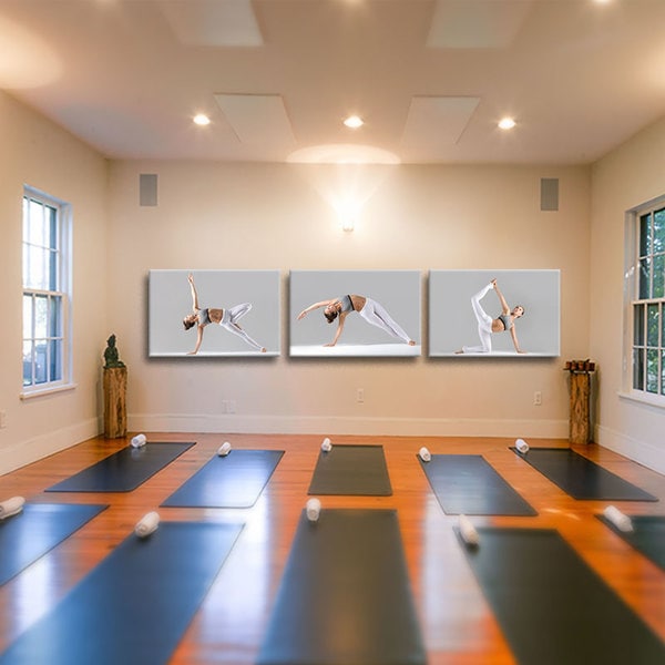 Bộ 3 tranh treo tường phòng Yoga đẹp và độc đáo W563
