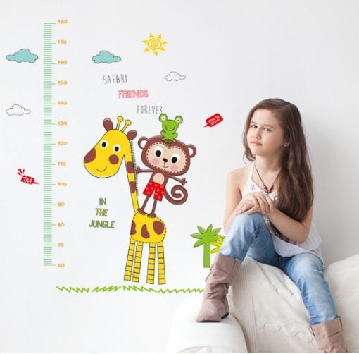 Decal dán tường đo chiều cao "Safari" - WD053