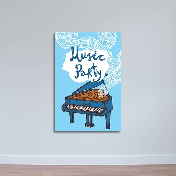 Tranh trang trí quán cà phê về âm nhạc "Music Party" W415 Tranh trang trí quán cà phê về âm nhạc "Music Party" W415