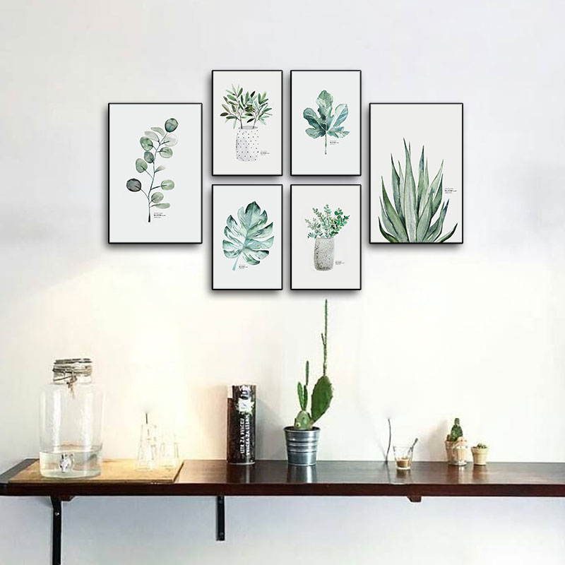Đặt mua Tranh treo tường quán cà phê chủ đề chiếc lá W1037