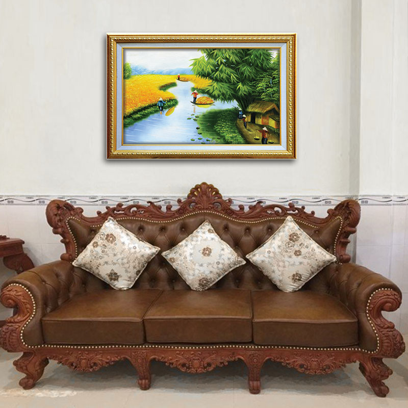 Tranh đồng quê nam bộ thanh bình- W978