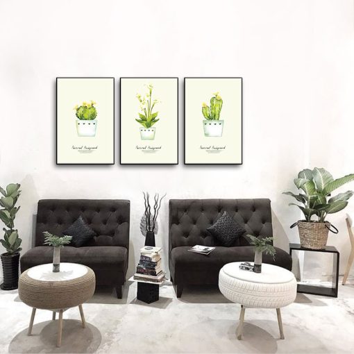 Bộ tranh hoa lá Cây xương rồng W940