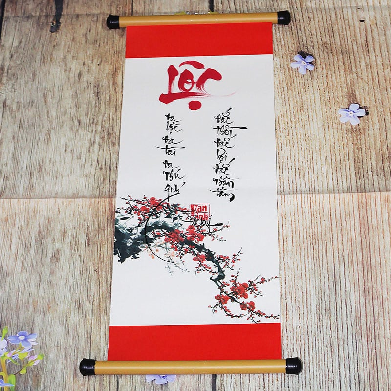 Đặt mua Liễn thư pháp vẽ tay chữ Lộc - WL002 | Thư pháp chữ Lộc