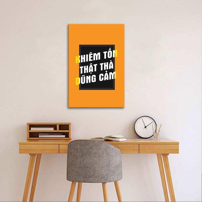 Tranh tạo động lực "Khiêm tốn thật thà dũng cảm" W1345 Tranh tạo động lực "Khiêm tốn thật thà dũng cảm" W1345