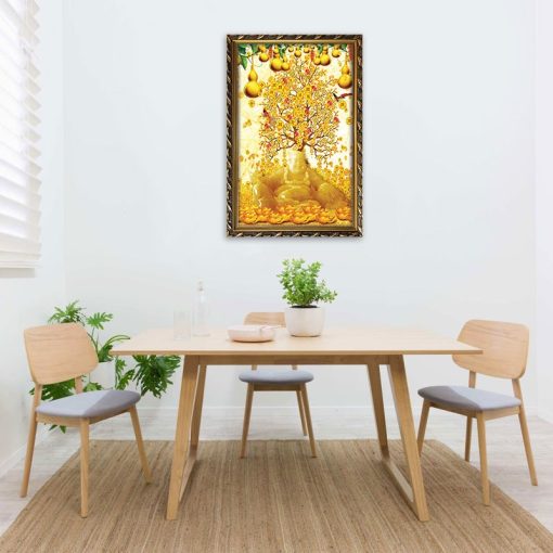 Tranh Kim Tiền Phật Ngọc | Tranh Hồng Phúc - W1593