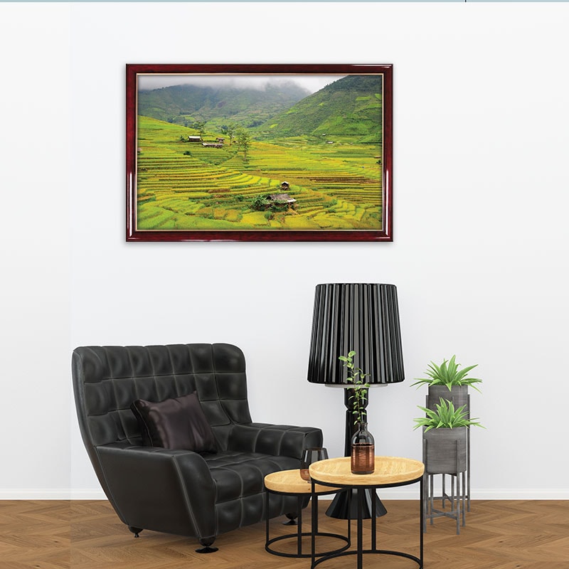 Tranh đồng quê Tây Bắc | Bức tranh phong cảnh Việt Nam tuyệt đẹp W1842 Tranh đồng quê Tây Bắc | Bức tranh phong cảnh Việt Nam tuyệt đẹp W1842