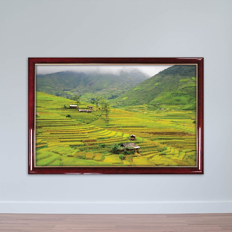 Tranh đồng quê Tây Bắc | Bức tranh phong cảnh Việt Nam tuyệt đẹp W1842 Tranh đồng quê Tây Bắc | Bức tranh phong cảnh Việt Nam tuyệt đẹp W1842