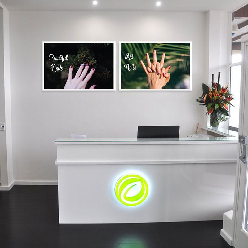 Đặt mua Bộ 2 tranh Nail nghệ thuật W2059