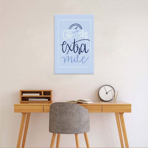 Tranh tạo động lực typography " Go the Extra mile" W2053