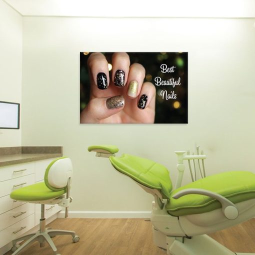 Tranh trang trí tiệm Nail "Nét đẹp từ Kim tuyến" W2074
