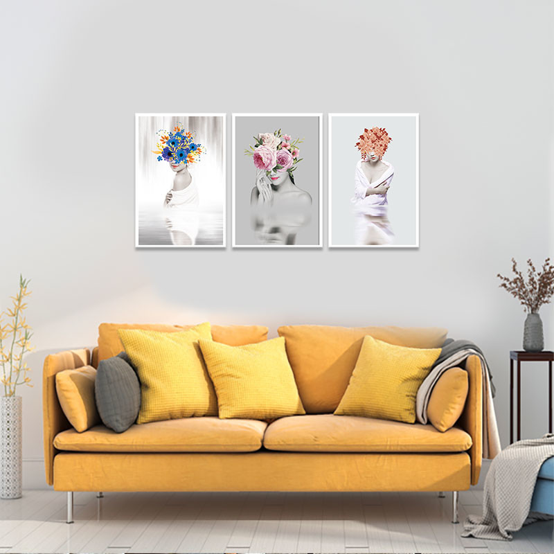 Tranh trang trí "Thiếu nữ và hoa" W4282 Tranh Trang Tri (60)