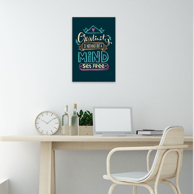 Tranh canvas tạo động lực "Creatinity is nothing but a mind set free" - W4894 Tranh canvas tạo động lực "Creatinity is nothing but a mind set free" - W4894 - Ảnh 2