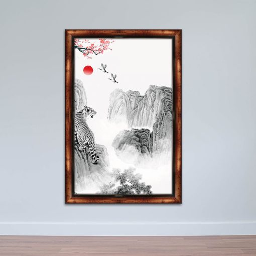 Tranh treo tường con hổ (cọp) | Tranh hổ lên núi đẹp W5249