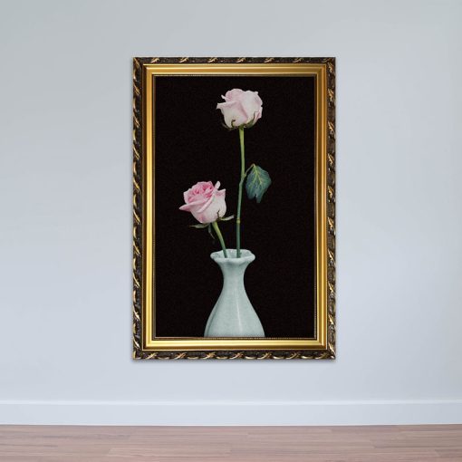 Tranh hoa lá canvas viền composite l Tranh thiên nhiên W5369
