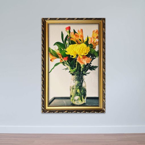 Tranh hoa lá canvas viền composite l Tranh thiên nhiên W5360