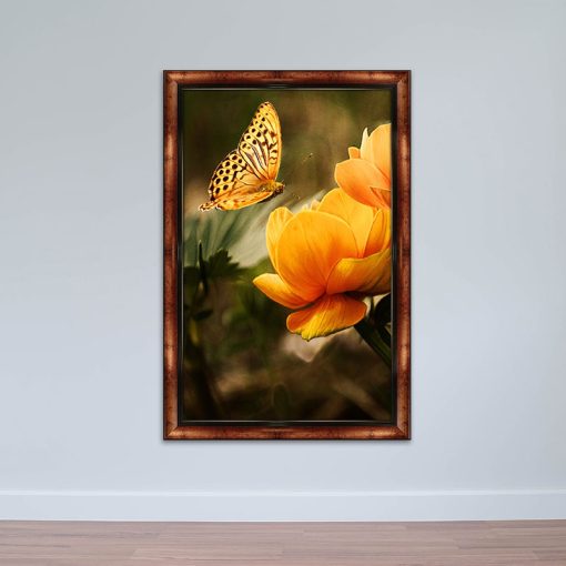 Tranh hoa lá canvas viền composite l Tranh thiên nhiên W5387
