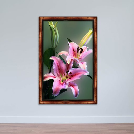 Tranh hoa lá canvas viền composite l Tranh thiên nhiên W5362