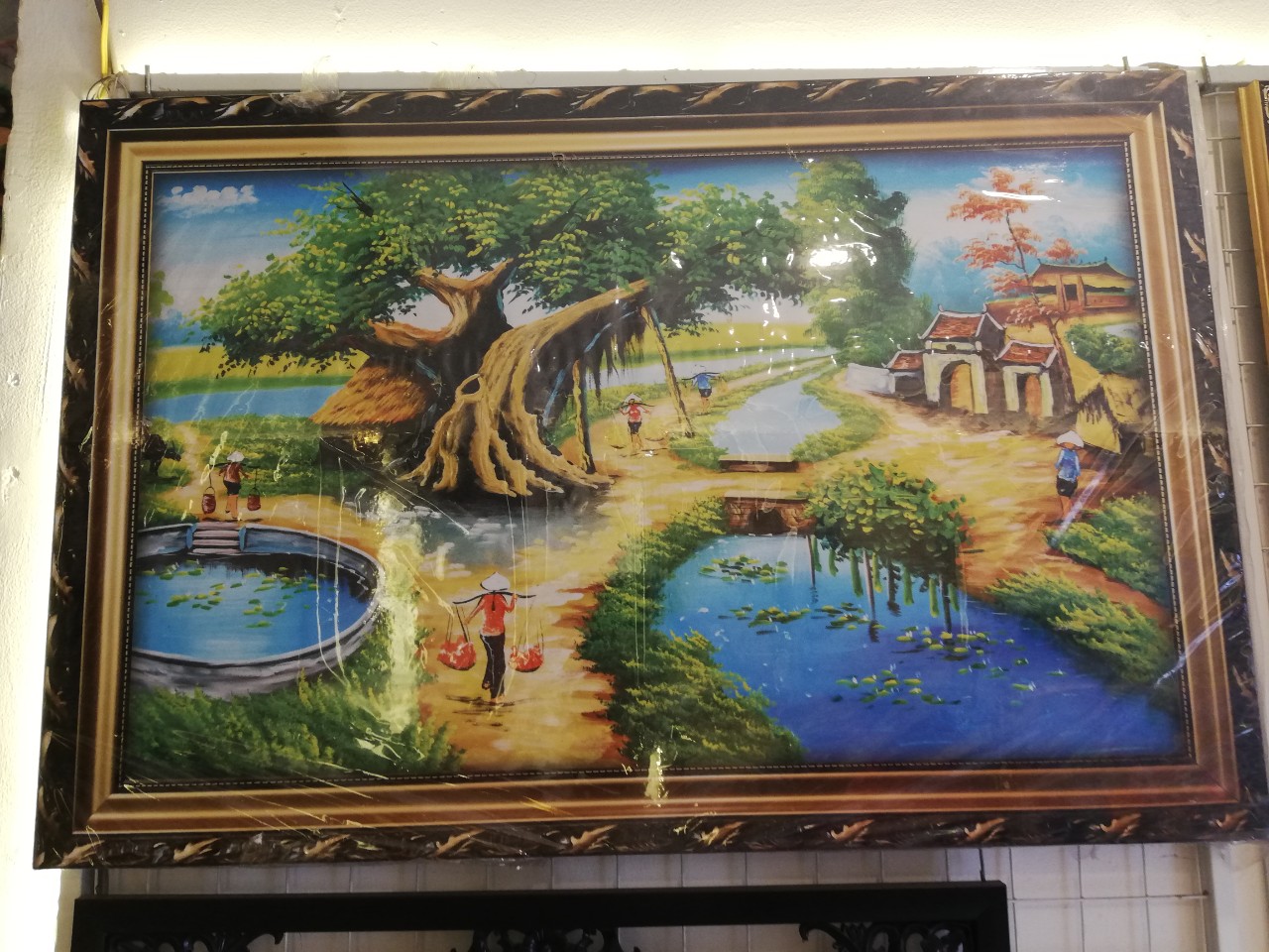 [TpHCM] Tranh gỗ đồng quê Việt Nam- Mã: CS42