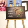 Đặt mua [Tp. Hà Nội ] Tranh canvas treo cửa hàng  " coffee  befor talkie  " | Mã: CS111