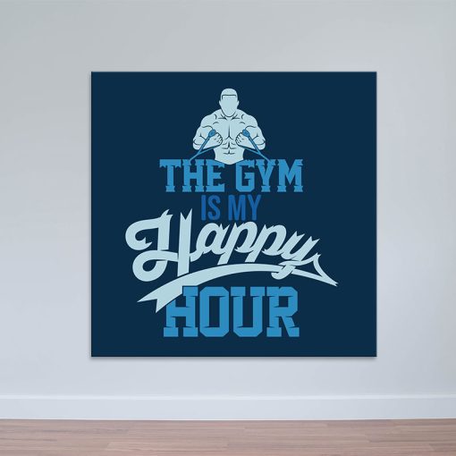 Tranh canvas "The GYM happy hour" chất | Ảnh phòng GYM W6214