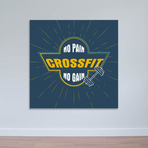 Tranh phòng gym "No pain crossfit no gain" | Ảnh đẹp phòng thể hình W6340