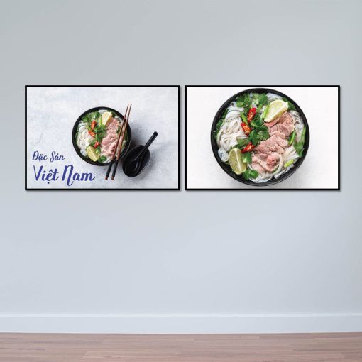 Bộ 2 tranh phở Việt Nam đặc sắc | Hình ảnh món phở Việt Nam chất lượng W8024