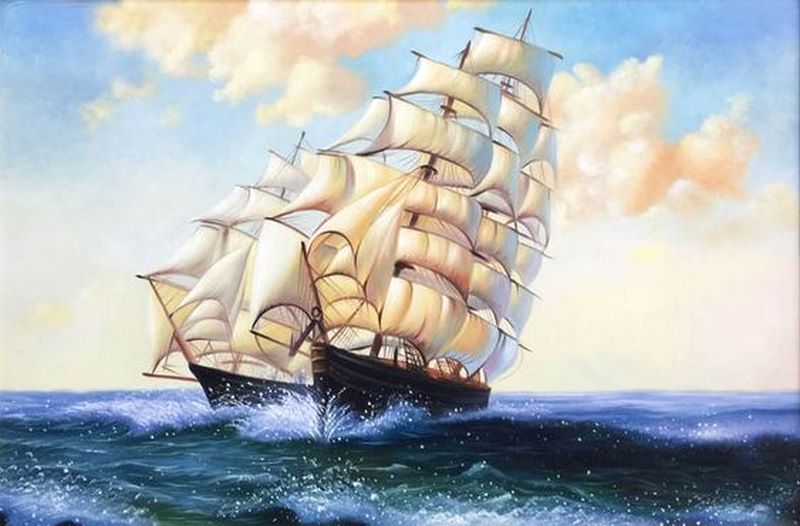 Tranh thuận buồm xuôi gió hợp mệnh thủy