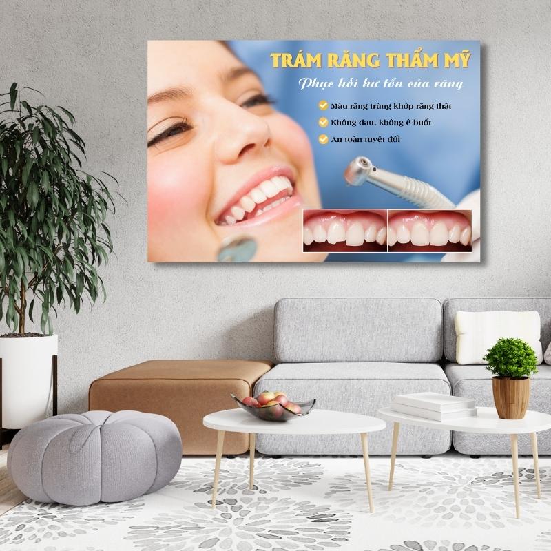 Tranh nha khoa "Trám răng thẩm mỹ" | Tranh nha khoa đẹp W9074 Tranh nha khoa "Trám răng thẩm mỹ" | Tranh nha khoa đẹp W9074