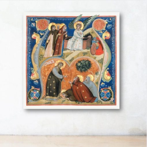 Tranh Thiên Chúa "Manuscript Illumination with Scenes of Easter in an Initial A" | W9160