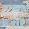 Đặt mua Tranh sơn dầu "Lilies" của  Albert Joseph Moore | Tranh phòng khách WR7174