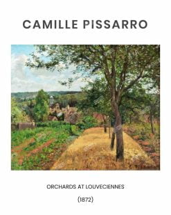 Xuongtranhwaki 0909439071 Camille Pissarro Art Print, Famous Painting Of Orchards At Louveciennes Wall Poster