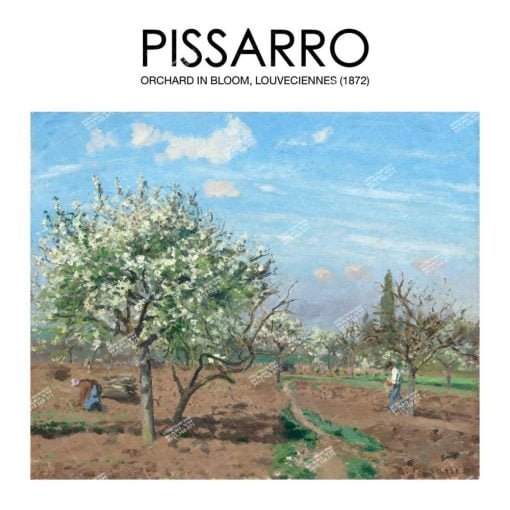 Xuongtranhwaki 0909439071 Camille Pissarro Poster Art Print, Famous Painting Of Orchard In Bloom Wall Poster