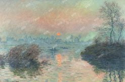 Xuongtranhwaki 0909439071 Claude Monet Sunset Poster, Sun Setting On The Seine At Lavacourt Painting (1880). Original From The Public Institution Paris Musées. Digitally Enhanced By Rawpixel.