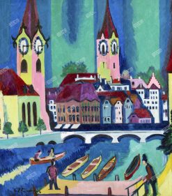 Xuongtranhwaki 0909439071 Ernst Ludwig Kirchner Painting, Vintage Zurich Wall Decor