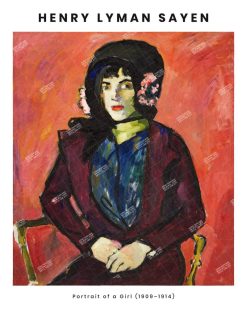 Xuongtranhwaki 0909439071 Henry Lyman Sayen Painting, Vintage Portrait Of A Girl Wall Art Decor