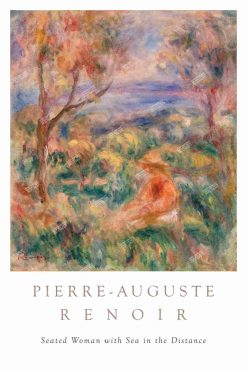 Xuongtranhwaki 0909439071 Pierre Auguste Renoir Art Print, Famous Painting, Seated Woman With Sea In The Distance 2
