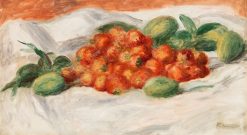 Xuongtranhwaki 0909439071 Pierre Auguste Renoir Art Print, Famous Still Life Painting, Strawberries And Almonds