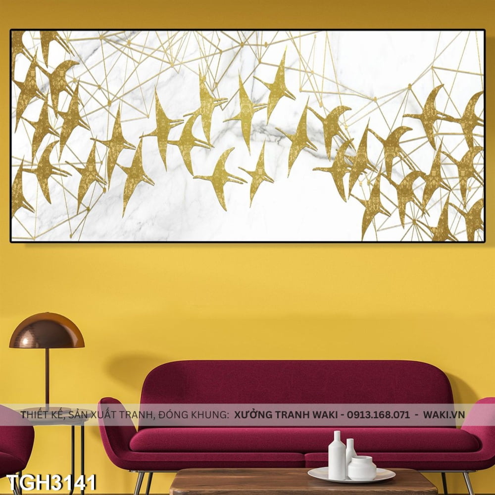 Tranh treo tường " Đàn chim vàng " | Tranh canvas WR7731 Đặt mua Tranh treo tường " Đàn chim vàng " | Tranh canvas WR7731