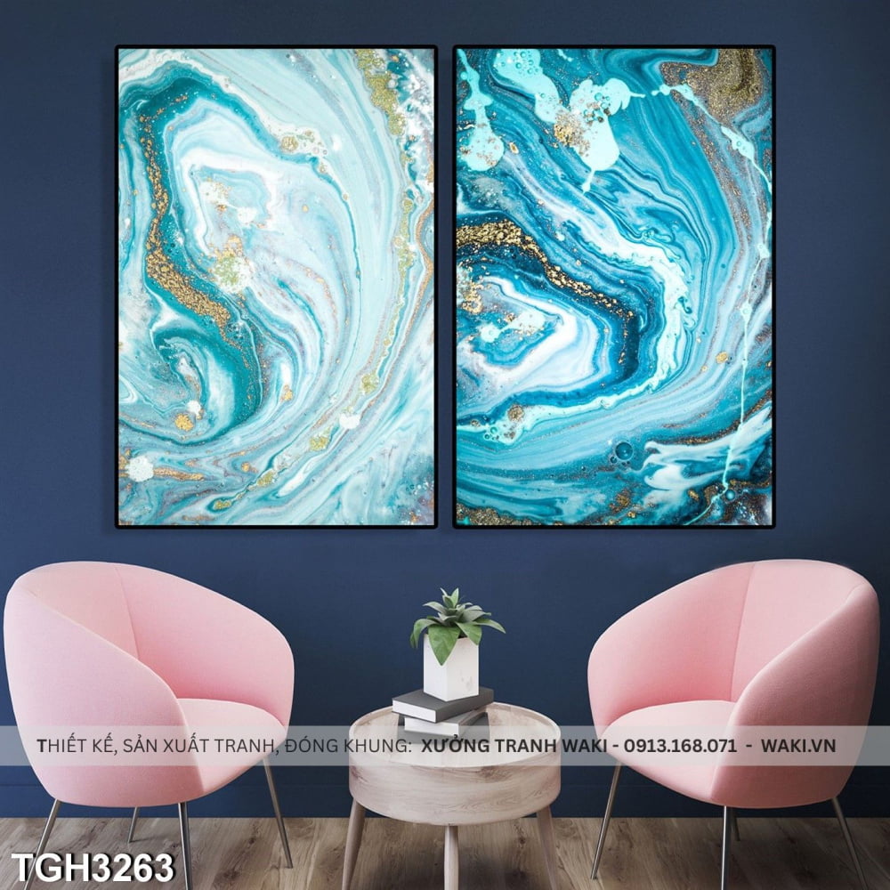 Bộ 2 tranh phòng ngủ " Tone xanh lục " | Tranh canvas WR7631 Đặt mua Bộ 2 tranh phòng ngủ " Tone xanh lục " | Tranh canvas WR7631