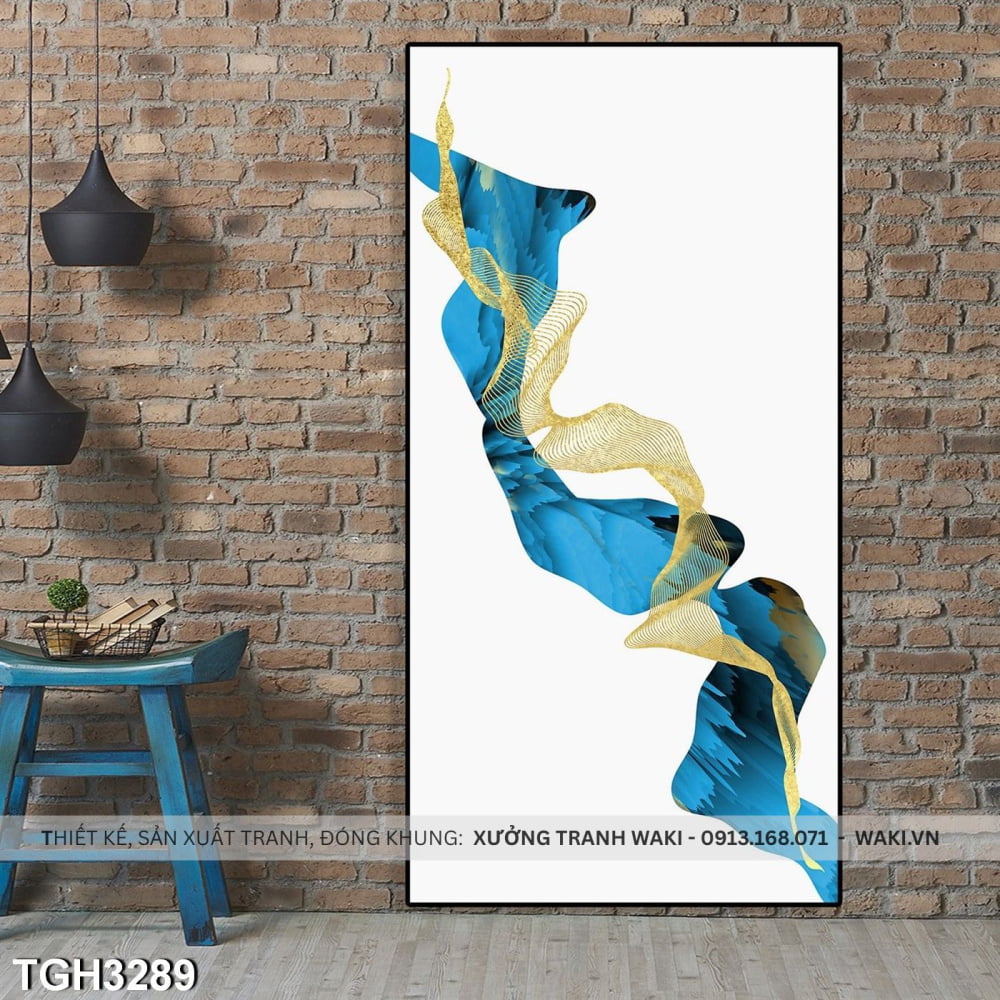 Tranh hiện đại " Sóng vàng xanh " | Tranh canvas WR7784 Đặt mua Tranh hiện đại " Sóng vàng xanh " | Tranh canvas WR7784
