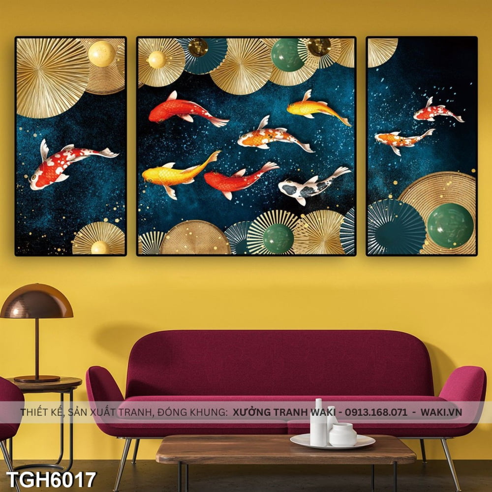 Tranh trừu tượng " Đàn cá đẹp " | Tranh canvas WR7588 Đặt mua Tranh trừu tượng " Đàn cá đẹp " | Tranh canvas WR7588