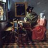 Đặt mua Tranh sơn dầu "The Wine Glass" của họa sĩ Johannes Vermeer | Tranh căn hộ WR7421