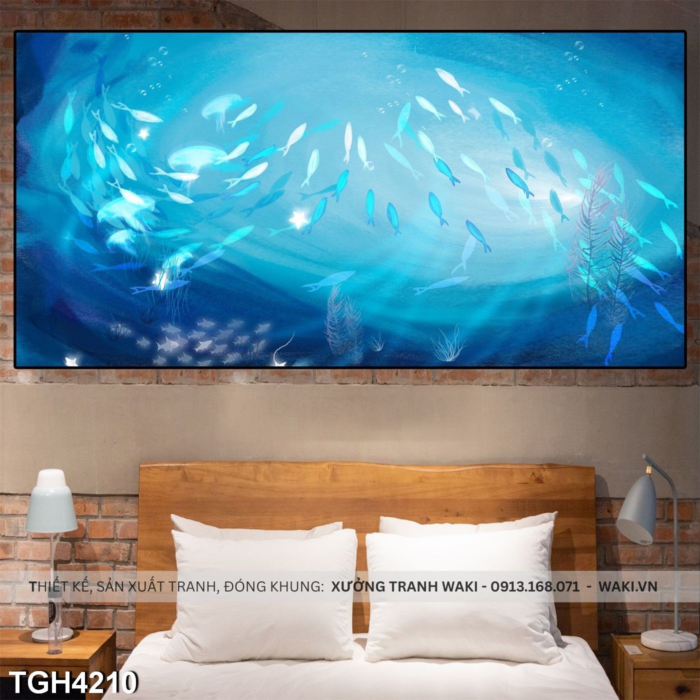 Đặt mua Tranh nhóm cá ở biển|Tranh treo tường hiện đại  TGH4210
