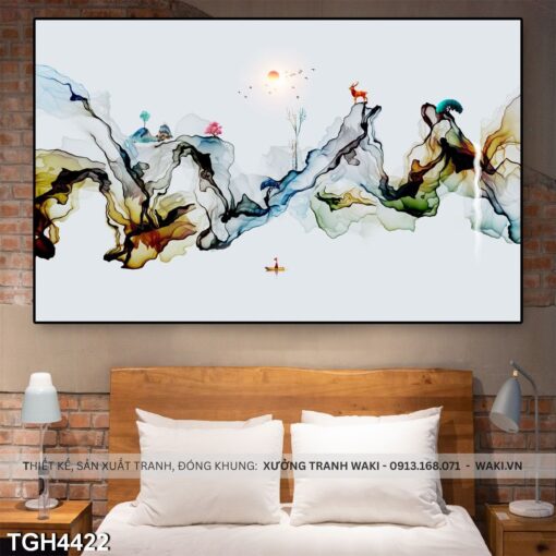 Tranh hội họa Thuyền và người lái | Tranh trang trí hiện đại TGH4422