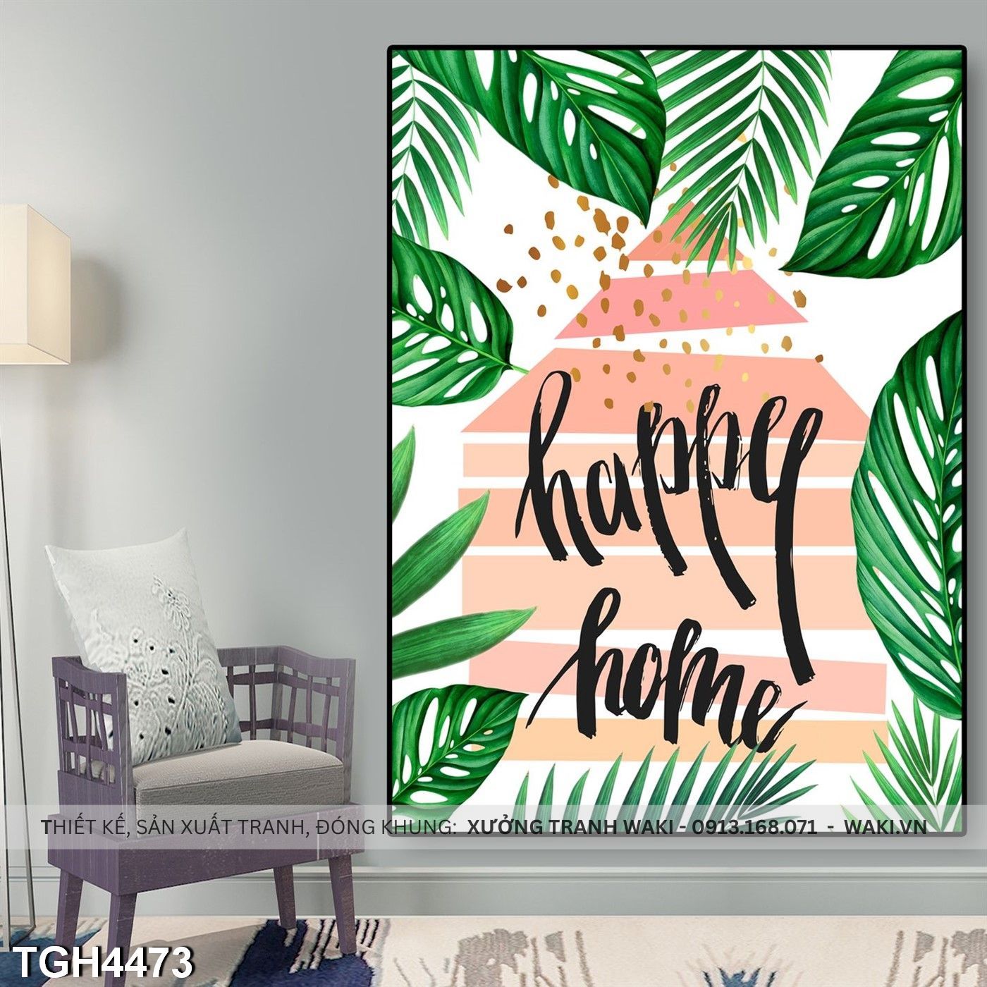Đặt mua Tranh Thiên nhiên Happy Home   |   Tranh treo tường ấn tượng TGH4473
