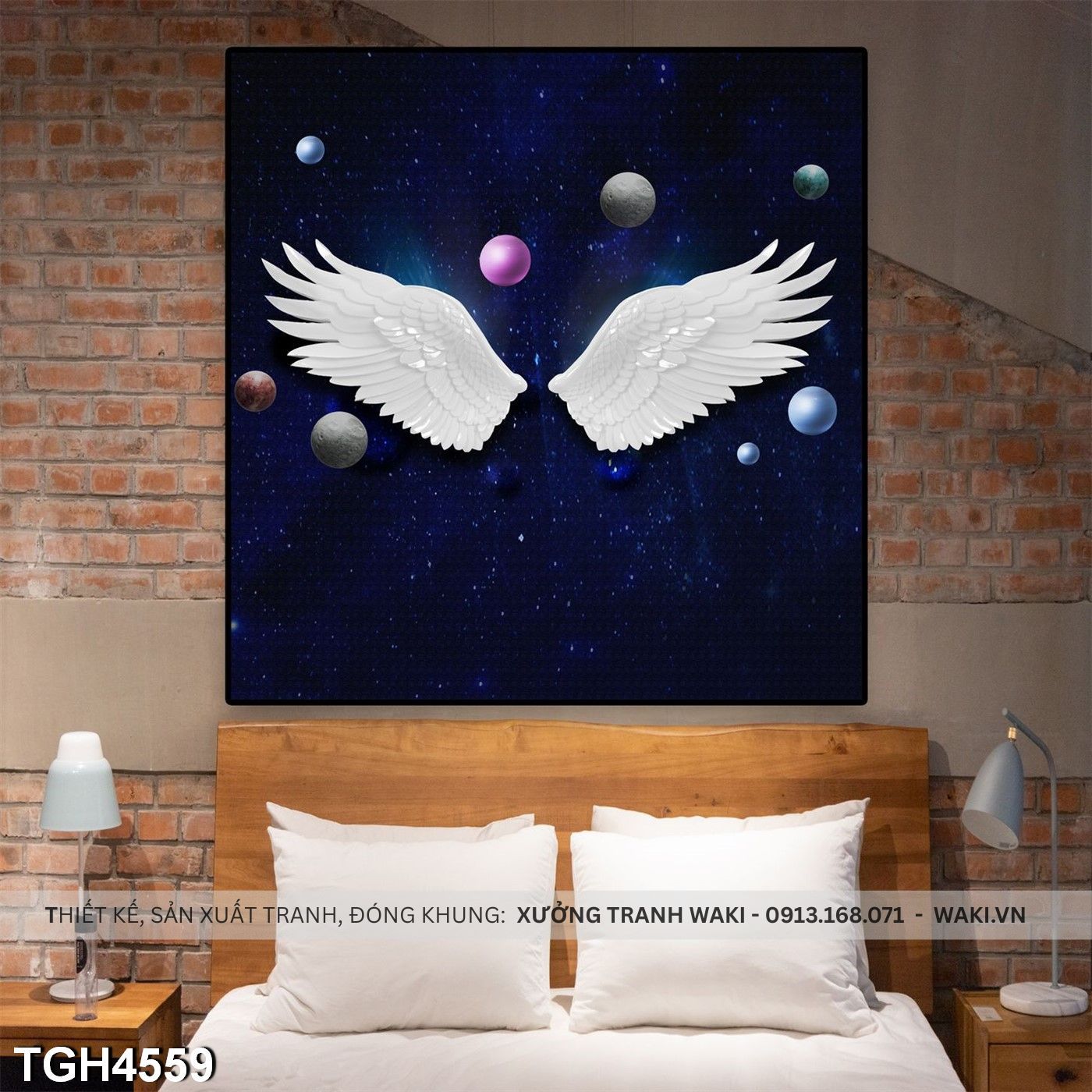 Đặt mua Tranh Cánh thiên thần và dải ngân hà | Tranh trang trí giá rẻ TGH4559