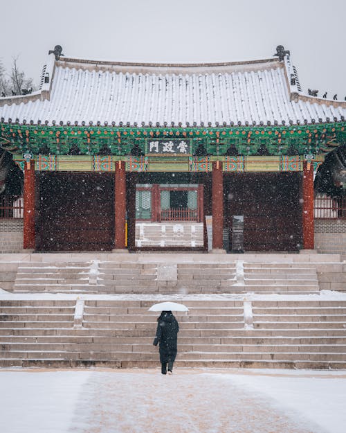 Cung điện Gyeonghuigung vào mùa đông tuyết rơi