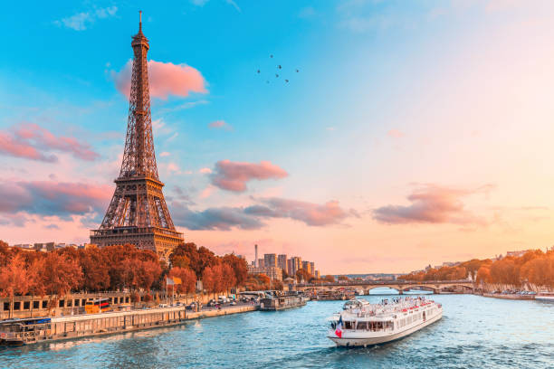 Tranh phong cảnh tháp Eiffel vào chiều thu